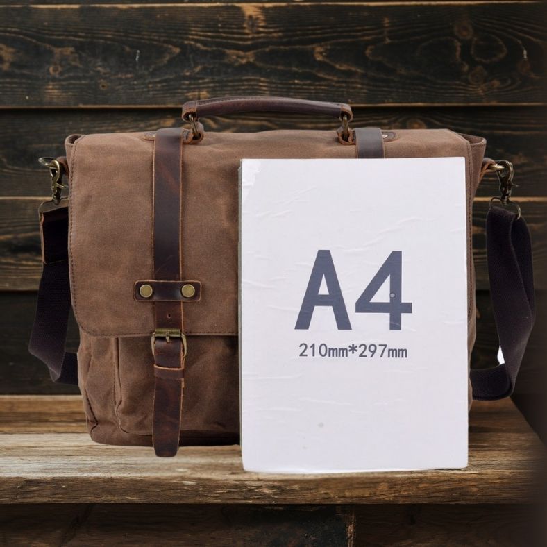 Чанта за съобщения от канвас и кожа | ASHTON