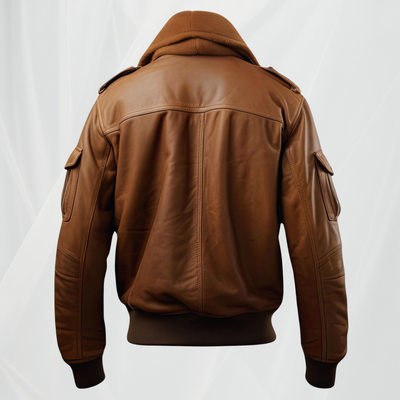 Луксозно авиаторско яке от овча кожа