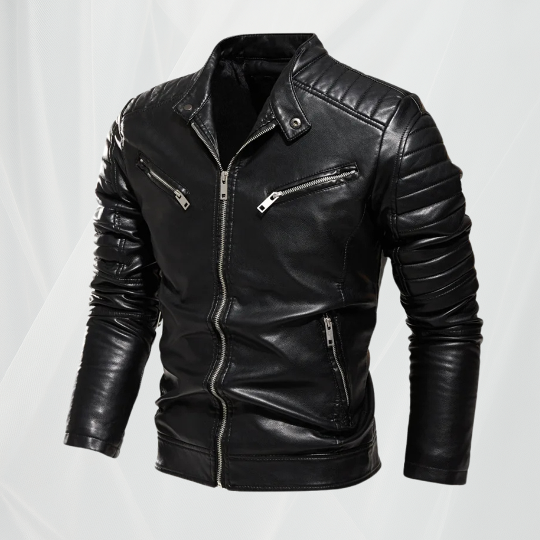 Здрав мотоциклетен костюм с яка