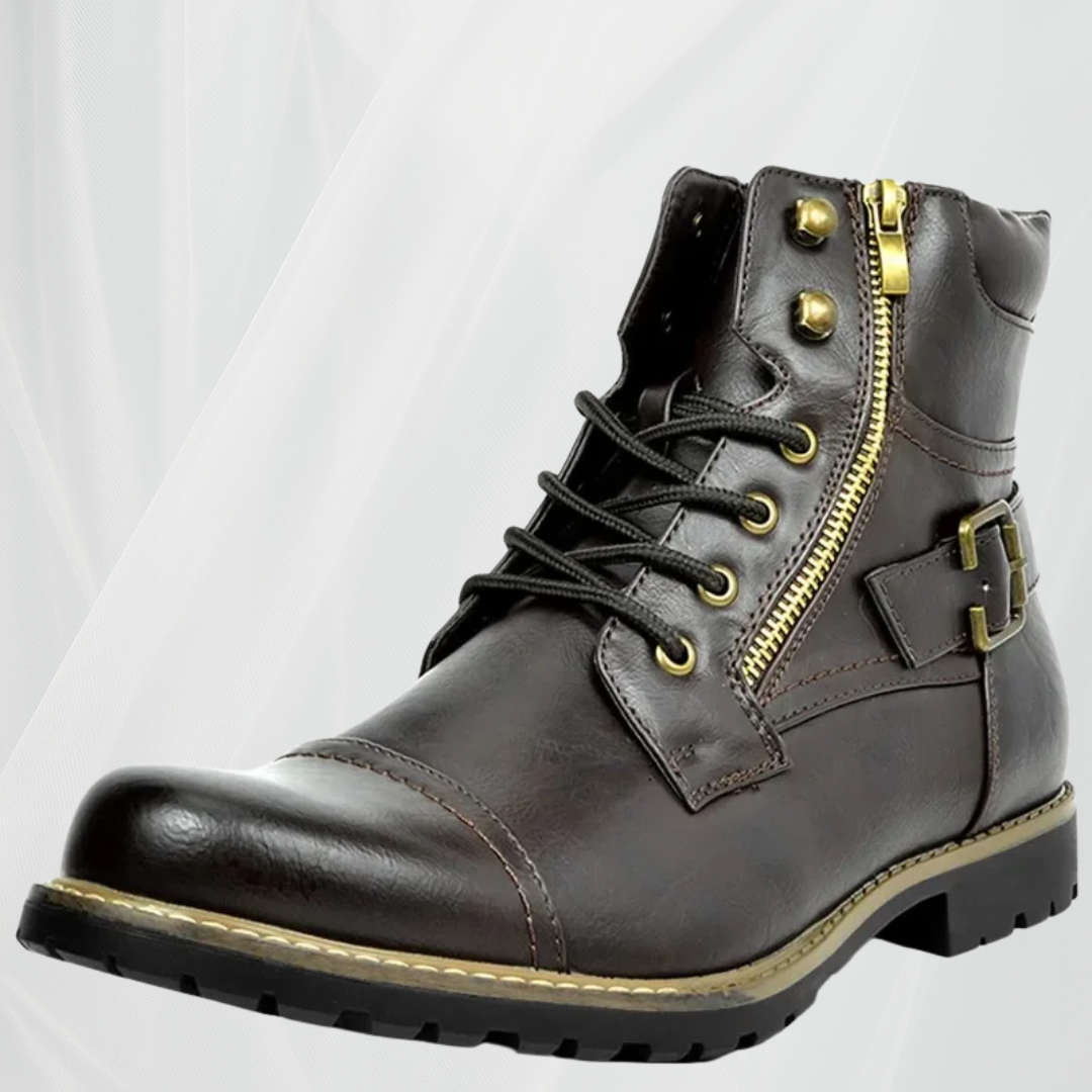 Андрей | Ботуши от кожа с връзки