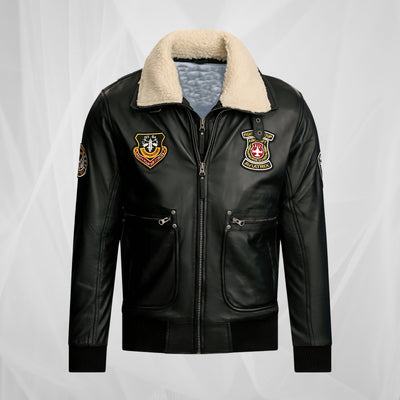 Класическо кожено сако с изтънчен стил