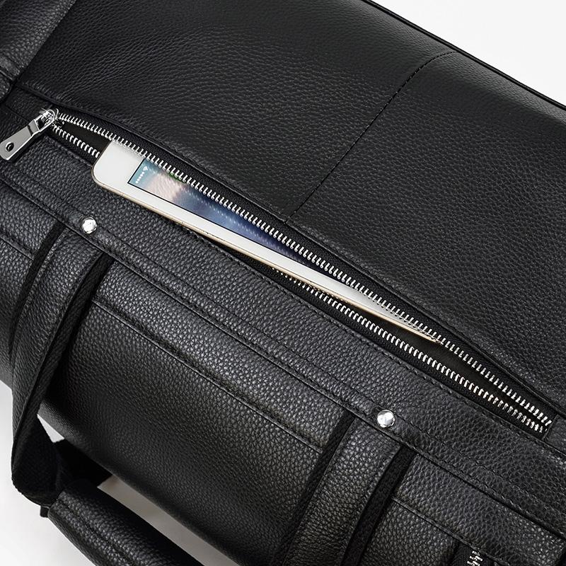 Черен кожен спортен сак | CHARLEROI