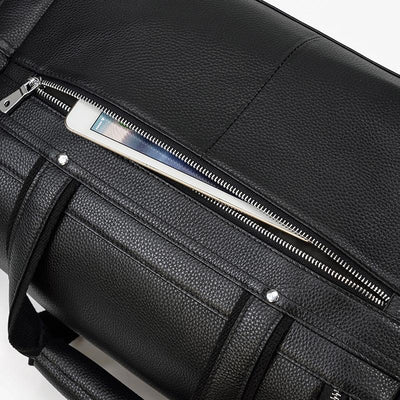 Черен кожен спортен сак | CHARLEROI