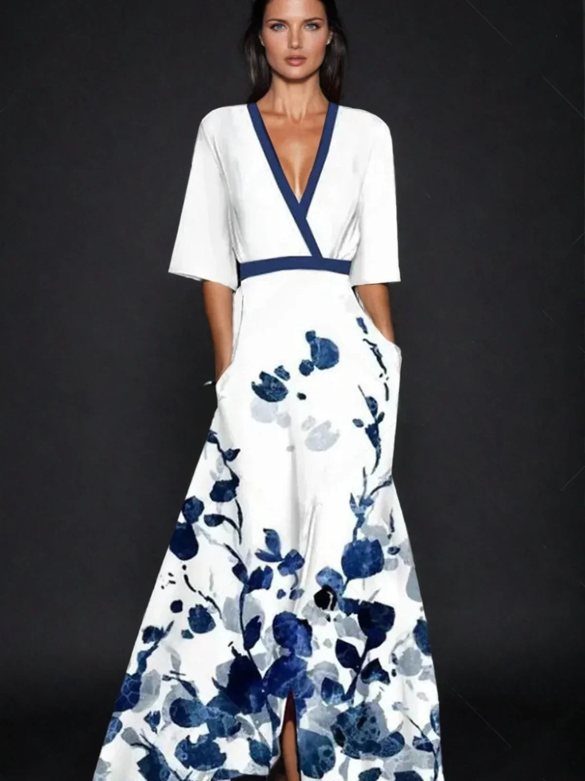 Celia | Елегантна рокля с цветен принт