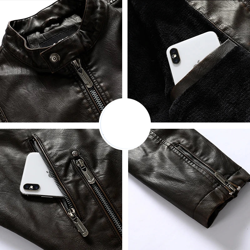 Стилно мъжко кожено яке