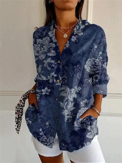 Розанта - Удобна Блуза с Цветен Шев