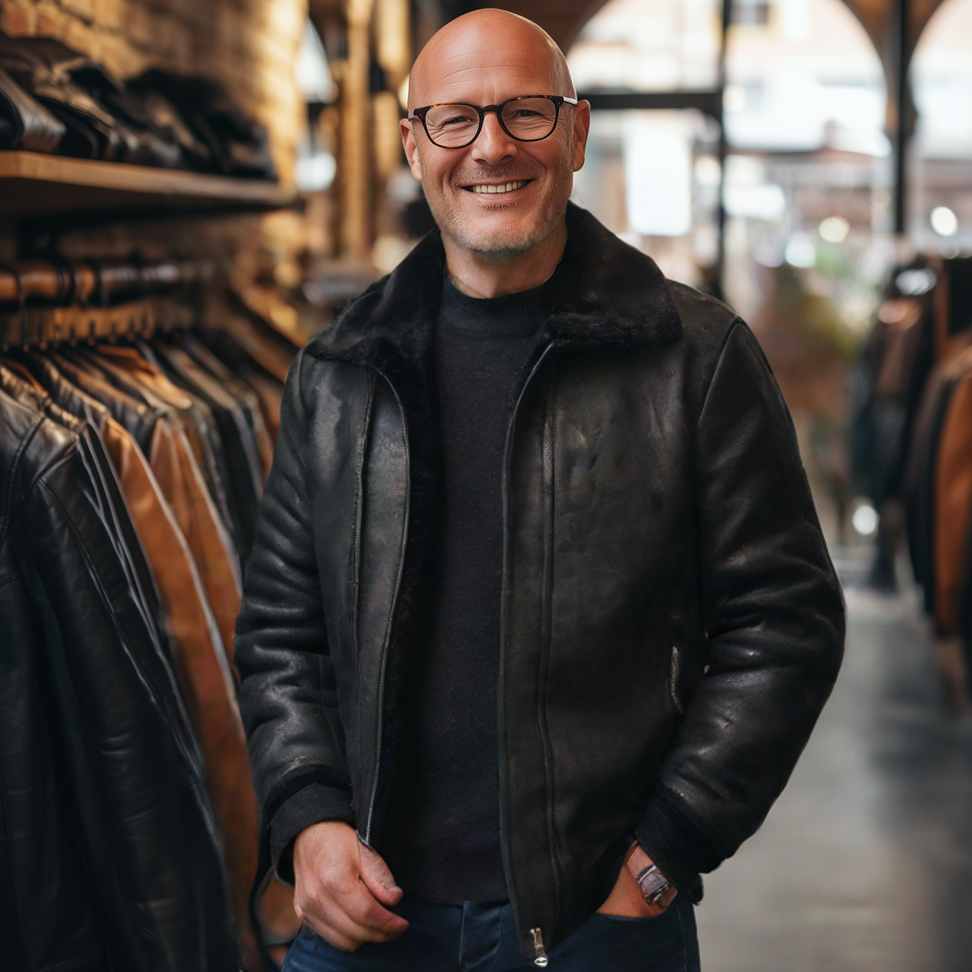 Йонаш | Кожено яке с подплата