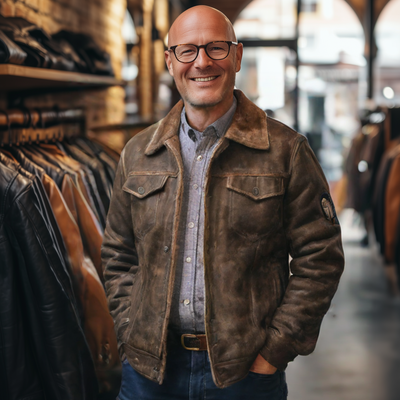 Кожено яке Славомир | Flight Streak