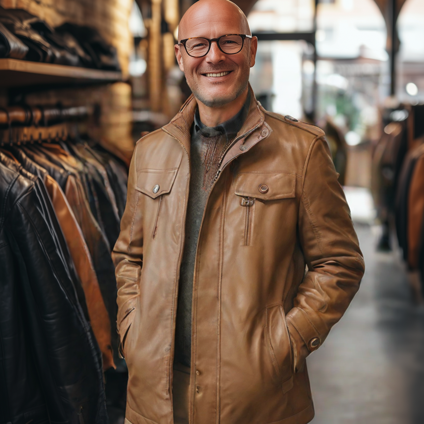 Николай | Кожено яке Пъфер