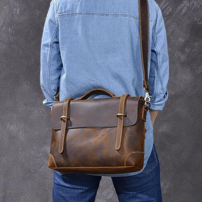 Кафява кожена чанта | YPRES