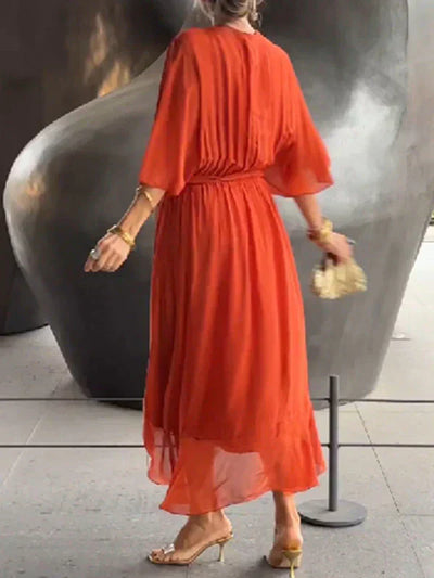 Елена™ | Елегантна рокля с V-образно деколте